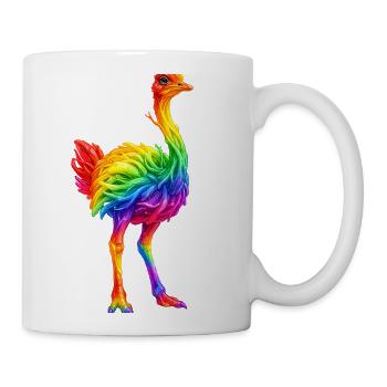 Rainbow Ostrich Burst - Coffee/Tea Mug - white - Right
