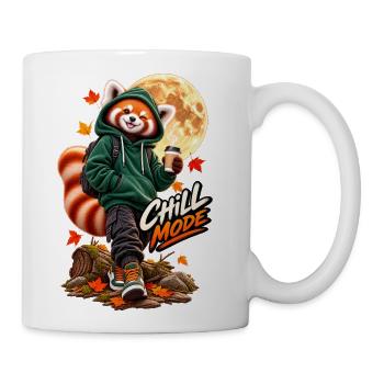 Cute Red Panda Chill Mode - Coffee/Tea Mug - white - Right