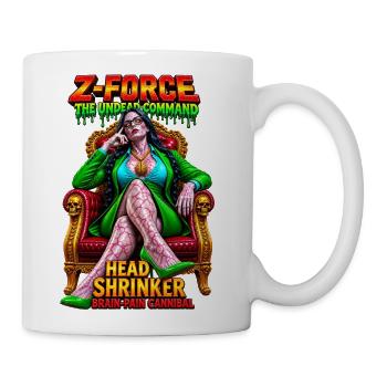 Z-FORCE: HEAD SHRINKER  - Coffee/Tea Mug - white - Right