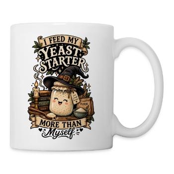 Sourdough Baking Witch Tee - Coffee/Tea Mug - white - Right