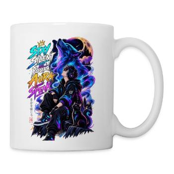 Aura Speak Neon Wolf - Coffee/Tea Mug - white - Right