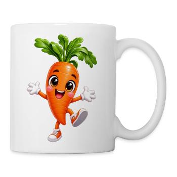 Cheerful Carrot Mascot Sprint - Coffee/Tea Mug - white - Right