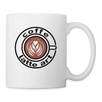coffe latte art - Coffee/Tea Mug - white - Right