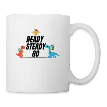 Prehistoric Fun, Modern Vibes - Coffee/Tea Mug - white - Right