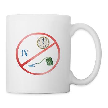 No Time for Delay Clock Art - Coffee/Tea Mug - white - Right