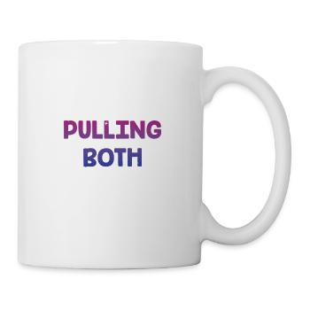 Pulling Both Bisexual LGBTQ Bi Pride Couples Funny - Coffee/Tea Mug - white - Right