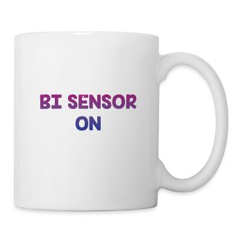 Bi Sensor On Bisexual Funny Bi Pride Humor LGBTQ - Coffee/Tea Mug - white - Right