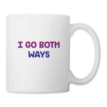 I Go Both Ways Bisexual LGBTQ Bi Pride Pun Asexual - Coffee/Tea Mug - white - Right