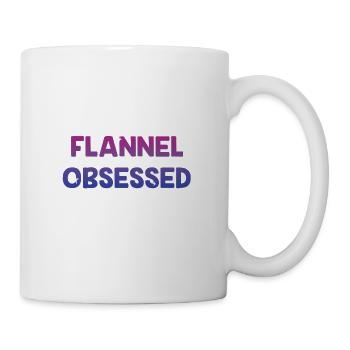 Flannel Obsessed Bisexual LGBTQ Bi Pride Outfit - Coffee/Tea Mug - white - Right