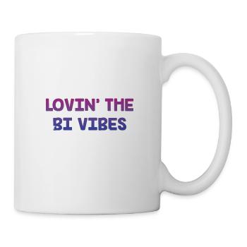 Lovin' the Bi Vibes Bisexual LGBTQ Bi Pride LGBT - Coffee/Tea Mug - white - Right