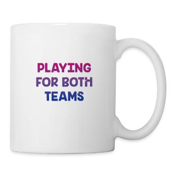 Playing for Both Teams Bisexual LGBTQ Bi Pride - Coffee/Tea Mug - white - Right