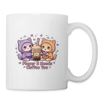 Coffee Duo Cozy Cat 2 Player - Coffee/Tea Mug - white - Right