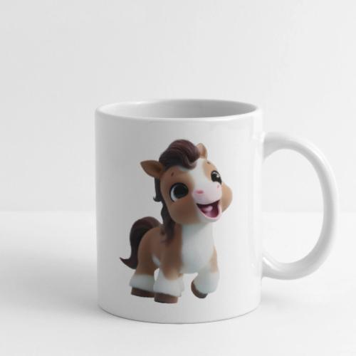 Sweet Cartoon Baby Pony in Brown and White - Coffee/Tea Mug