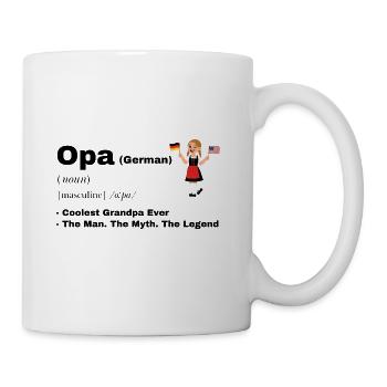 Funny German Opa Grandpa Design - Coffee/Tea Mug - white - Right