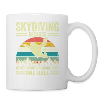 Skydive parachutist, parachute skydiver gift - Coffee/Tea Mug - white - Right
