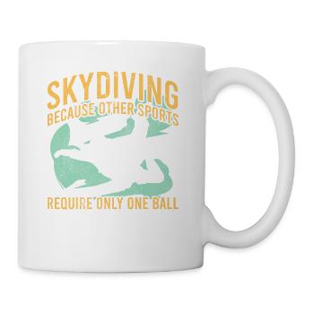 Skydive parachutist, parachute skydiver gift - Coffee/Tea Mug - white - Right