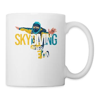 Skydive parachutist, parachute skydiver gift - Coffee/Tea Mug - white - Right