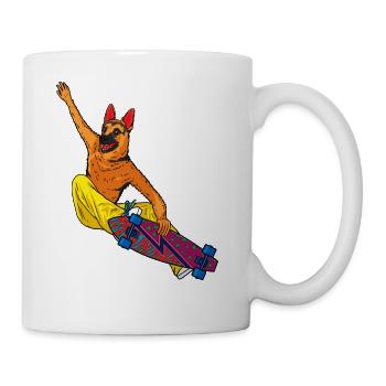 Skater Dog - Coffee/Tea Mug - white - Right