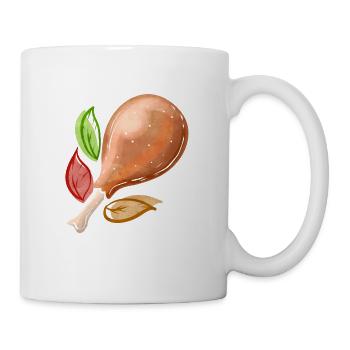 Roasted Turkey Meal On Thanksgiving - Coffee/Tea Mug - white - Right