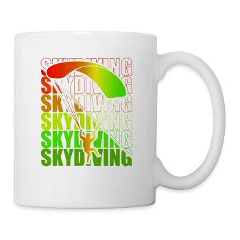 Skydive parachutist, parachute skydiver gift - Coffee/Tea Mug - white - Right