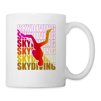 Skydive parachutist, parachute skydiver gift - Coffee/Tea Mug - white - Right