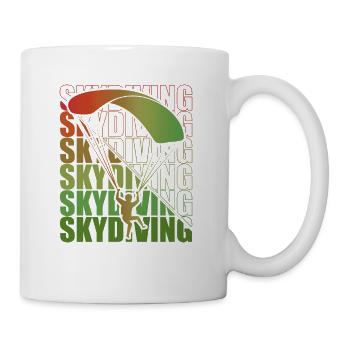 Skydive parachutist, parachute skydiver gift - Coffee/Tea Mug - white - Right