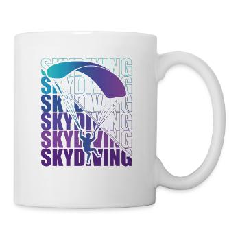 Skydive parachutist, parachute skydiver gift - Coffee/Tea Mug - white - Right