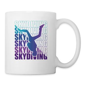 Skydive parachutist, parachute skydiver gift - Coffee/Tea Mug - white - Right