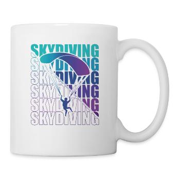 Skydive parachutist, parachute skydiver gift - Coffee/Tea Mug - white - Right
