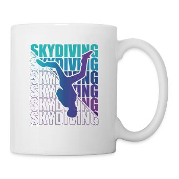 Skydive parachutist, parachute skydiver gift - Coffee/Tea Mug - white - Right
