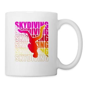 Skydive parachutist, parachute skydiver gift - Coffee/Tea Mug - white - Right