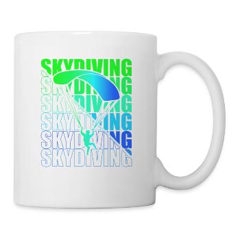Skydive parachutist, parachute skydiver gift - Coffee/Tea Mug - white - Right