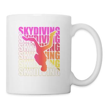 Skydive parachutist, parachute skydiver gift - Coffee/Tea Mug - white - Right