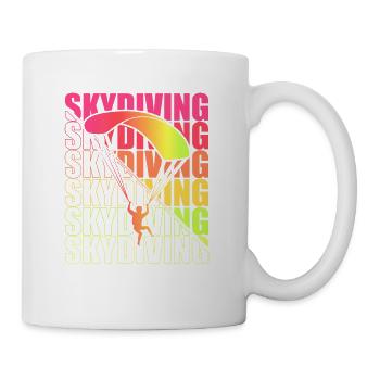 Skydive parachutist, parachute skydiver gift - Coffee/Tea Mug - white - Right