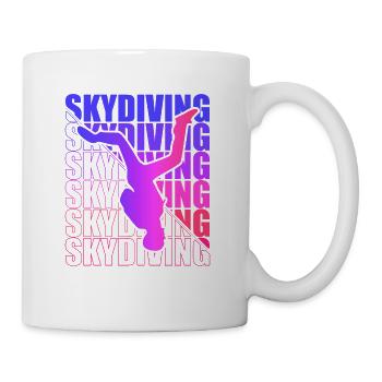 Skydive parachutist, parachute skydiver gift - Coffee/Tea Mug - white - Right