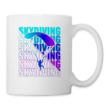 Skydive parachutist, parachute skydiver gift - Coffee/Tea Mug - white - Right