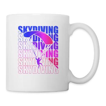 Skydive parachutist, parachute skydiver gift - Coffee/Tea Mug - white - Right