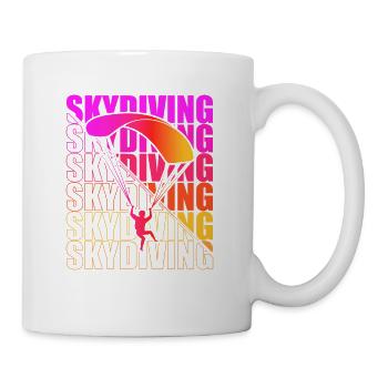Skydive parachutist, parachute skydiver gift - Coffee/Tea Mug - white - Right