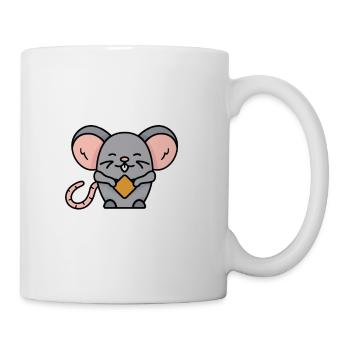 Rat Steals Heart And Food - Coffee/Tea Mug - white - Right