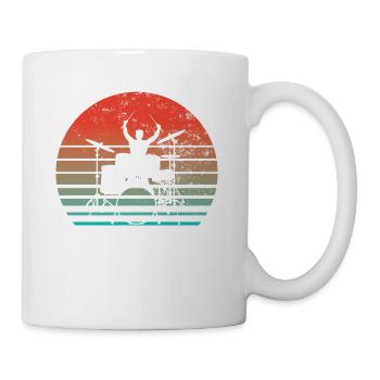 Drummer Drums Drumsticks Musician Outfit - Coffee/Tea Mug - white - Right