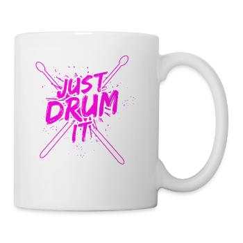 Drummer Drums Drumsticks Musician Outfit - Coffee/Tea Mug - white - Right