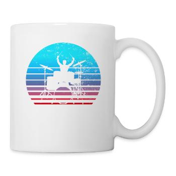 Drummer Drums Drumsticks Musician Outfit - Coffee/Tea Mug - white - Right