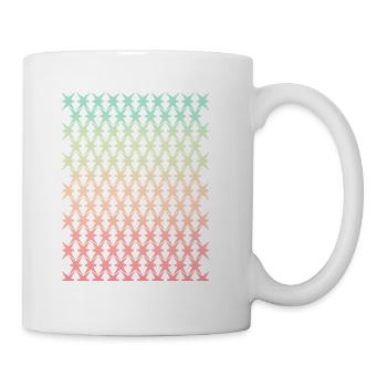 Christmas stars vintage pattern - Coffee/Tea Mug - white - Right
