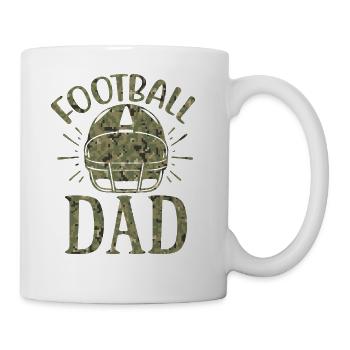Football dad Camo Camo Camo Camo Camo - Coffee/Tea Mug - white - Right