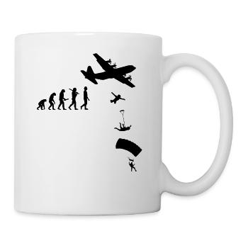 Parachute, Skydive, Freefly, Skydiving Head Down - Coffee/Tea Mug - white - Right