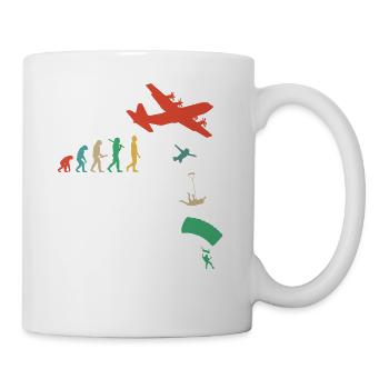 Parachute, Skydive, Freefly, Skydiving Head Down - Coffee/Tea Mug - white - Right