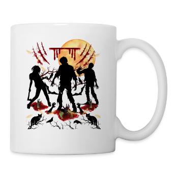 Survive a night filled with zombies. - Coffee/Tea Mug - white - Right