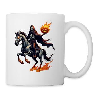 HEADLESS SKELLY HORSEMAN Flaming Reaper Shadow - Coffee/Tea Mug - white - Right