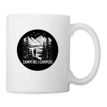 Campfire & campers - Coffee/Tea Mug - white - Right