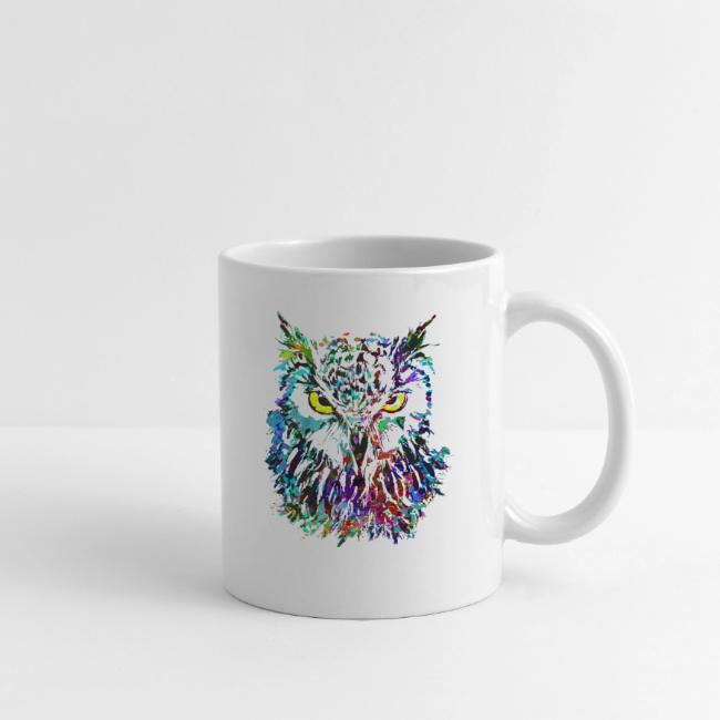 Colorful Owl - Owlet Head Drawing